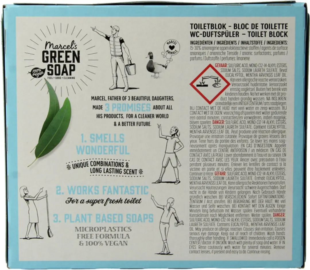 Marcel's Green Soap Toiletblok Munt & Eucalyptus 35g