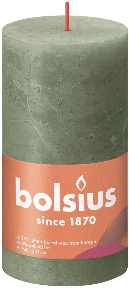 Bolsius Stompkaars Olive 13cm - 60 uur