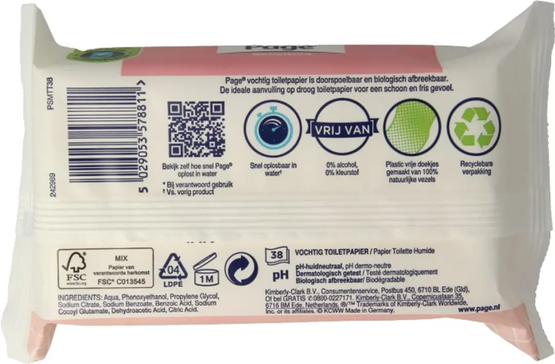 Page Sensitive Toiletpapier 38 Stuks - 1-laags - MPN 4585251