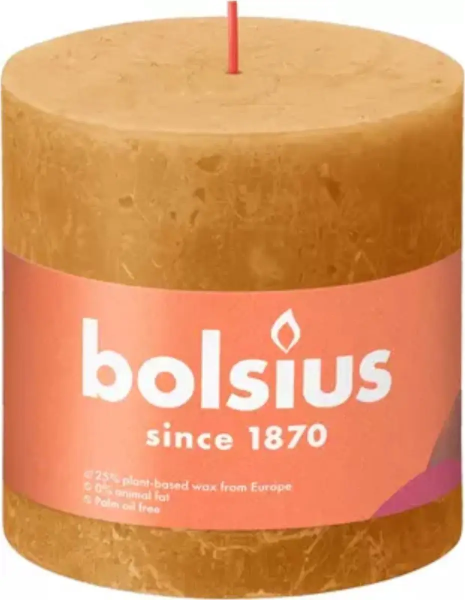 Bolsius Rustiek Stompkaars Honeycomb Yellow