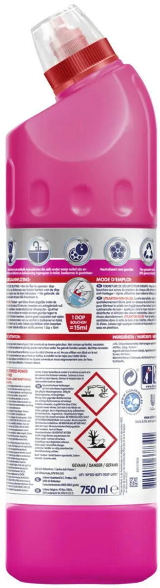 Glorix Bleek Pink Power 750ml - afbeelding 6 van 6