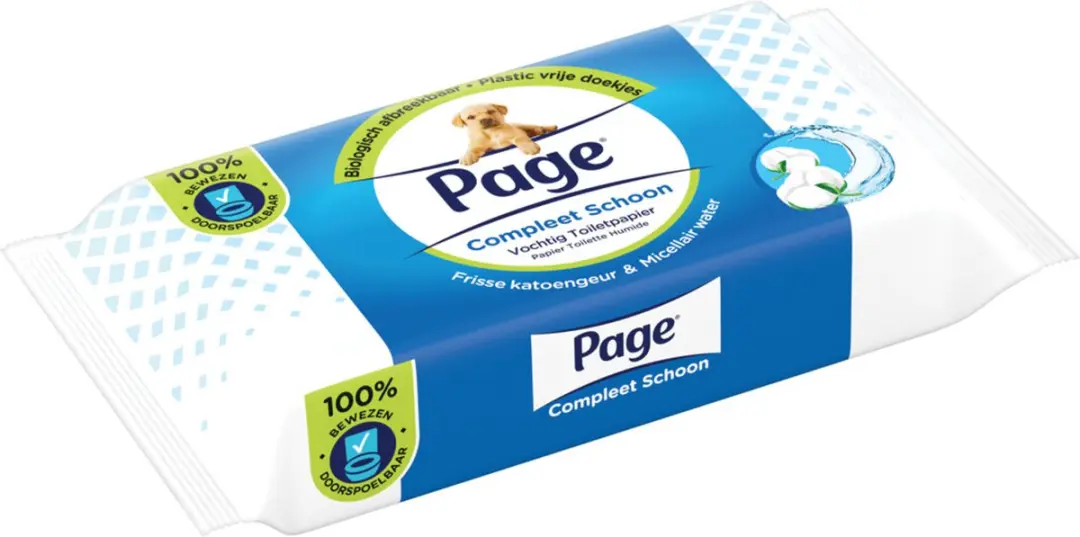 Page Compleet Schoon Vochtig Toiletpapier 38 Stuks - 350-400 Vellen - MPN 4585151