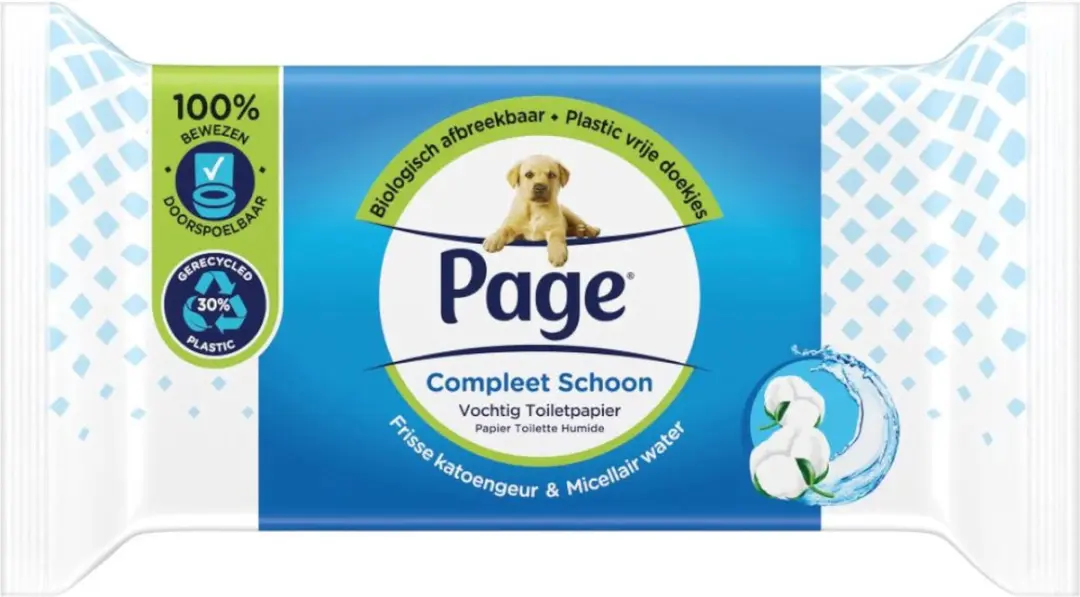 Page Compleet Schoon Vochtig Toiletpapier 38 Stuks