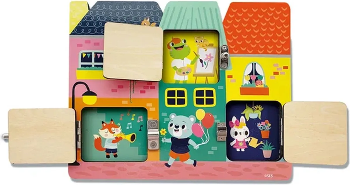 SES Creative Ik leer Sloten Bord - Houten spelbord