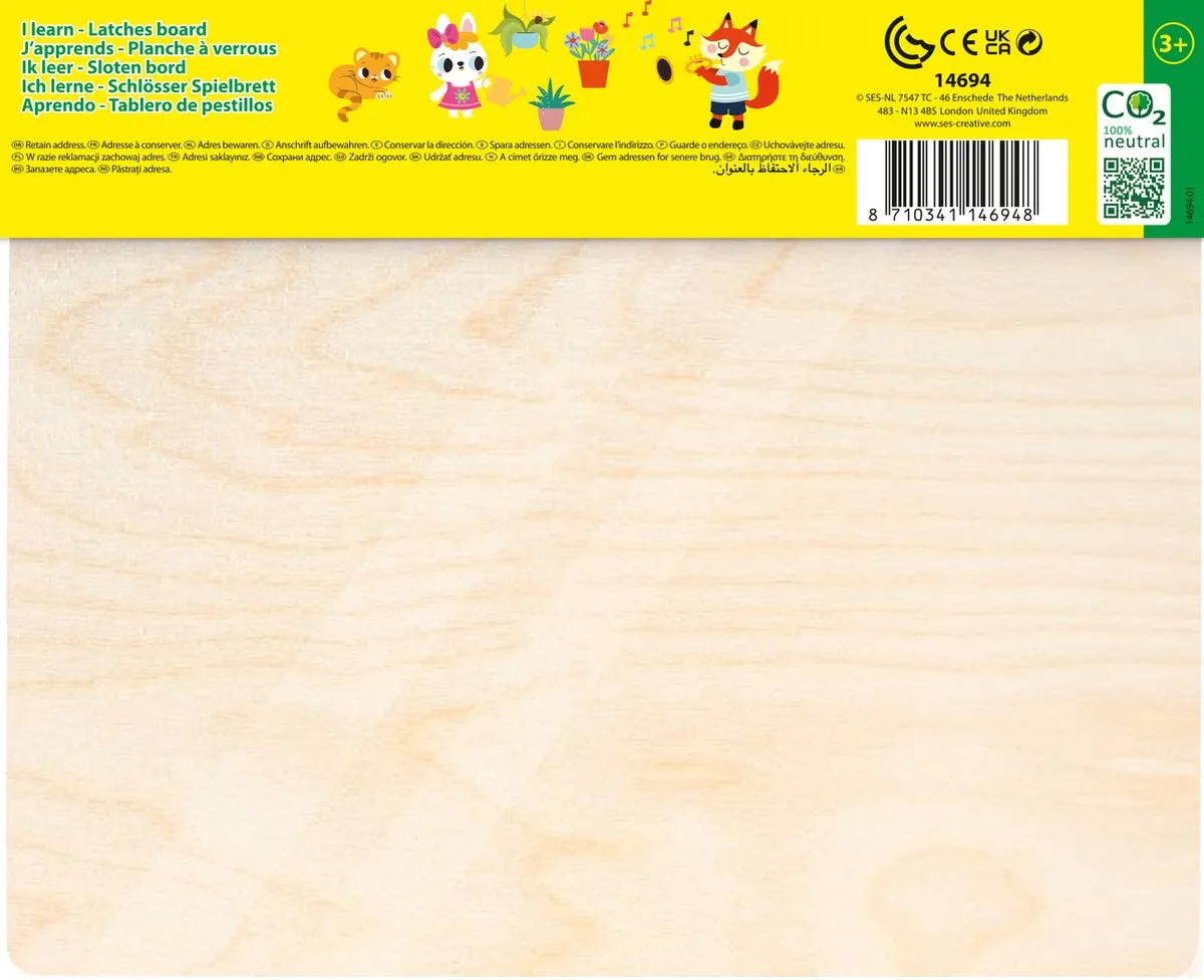 SES Creative Ik leer Sloten Bord - Houten spelbord