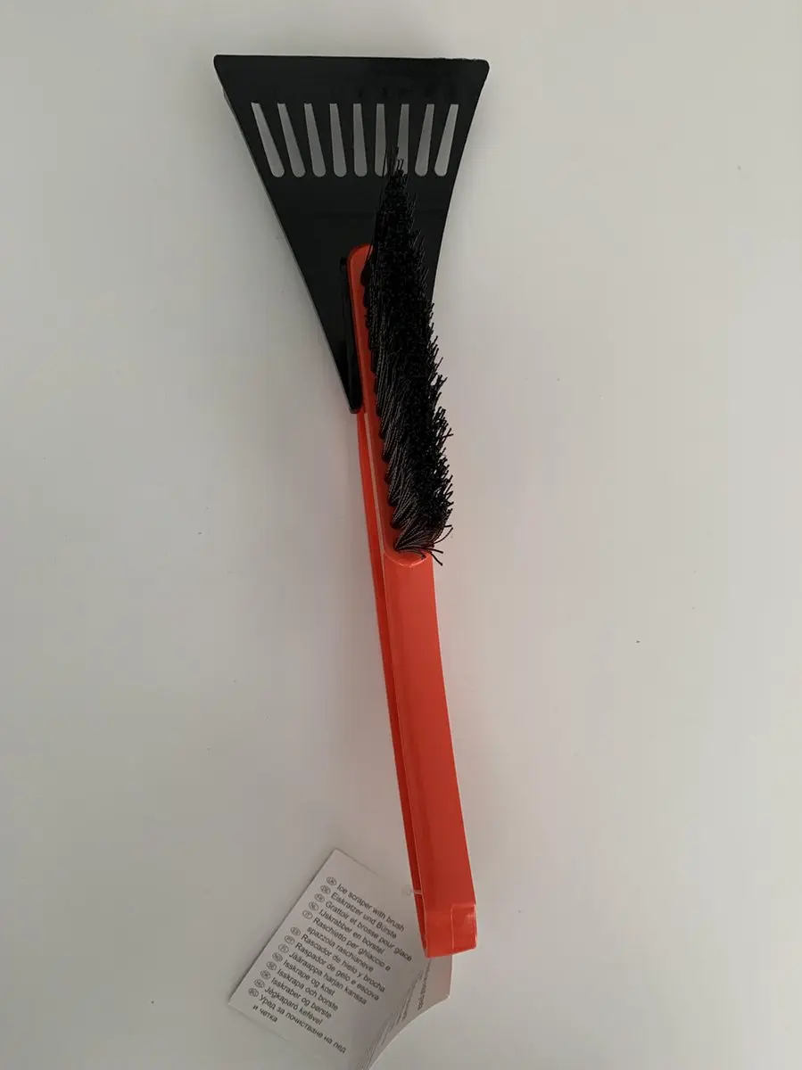 Dunlop IJskrabber met borstel 31 cm - Rood/zwart - afbeelding 3 van 5