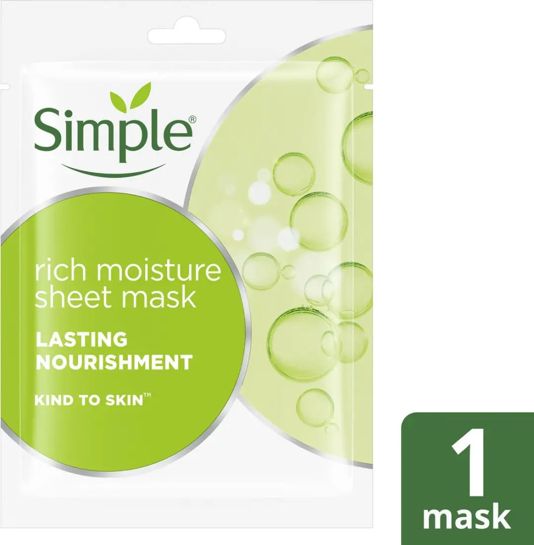 Simple Kind to Skin Rich Moisture Gezichtsmasker 1 stuk