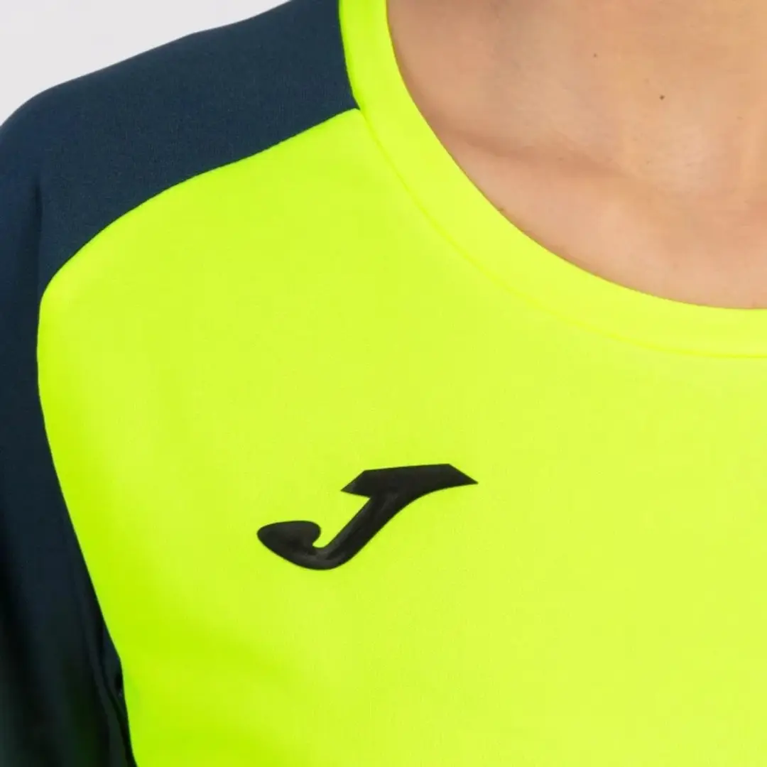 Joma Academy Iv Dames Sportshirt - L - Fluor Geel/Marine