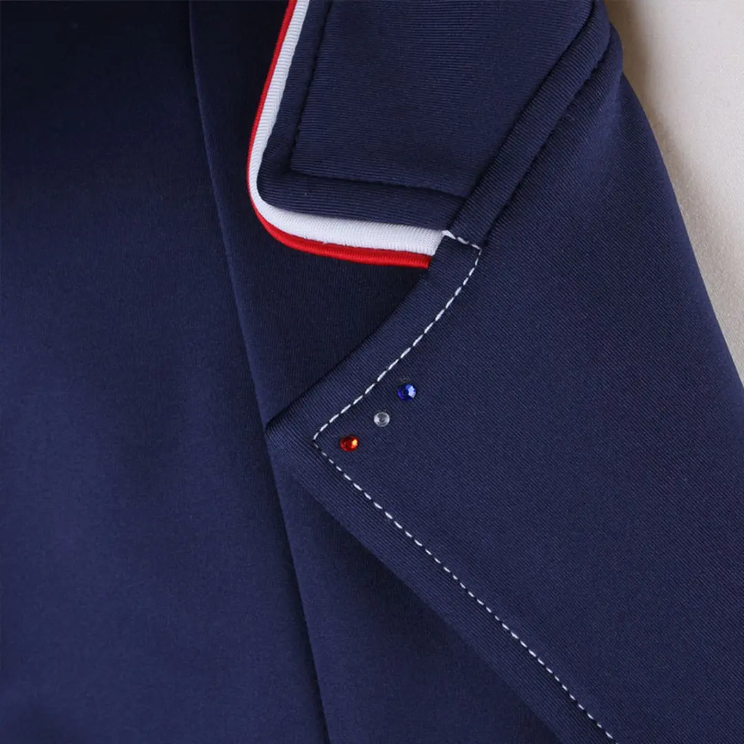 QHP Wedstrijdjas Coco - 42 - Navy/Wit/Rood - afbeelding 6 van 6