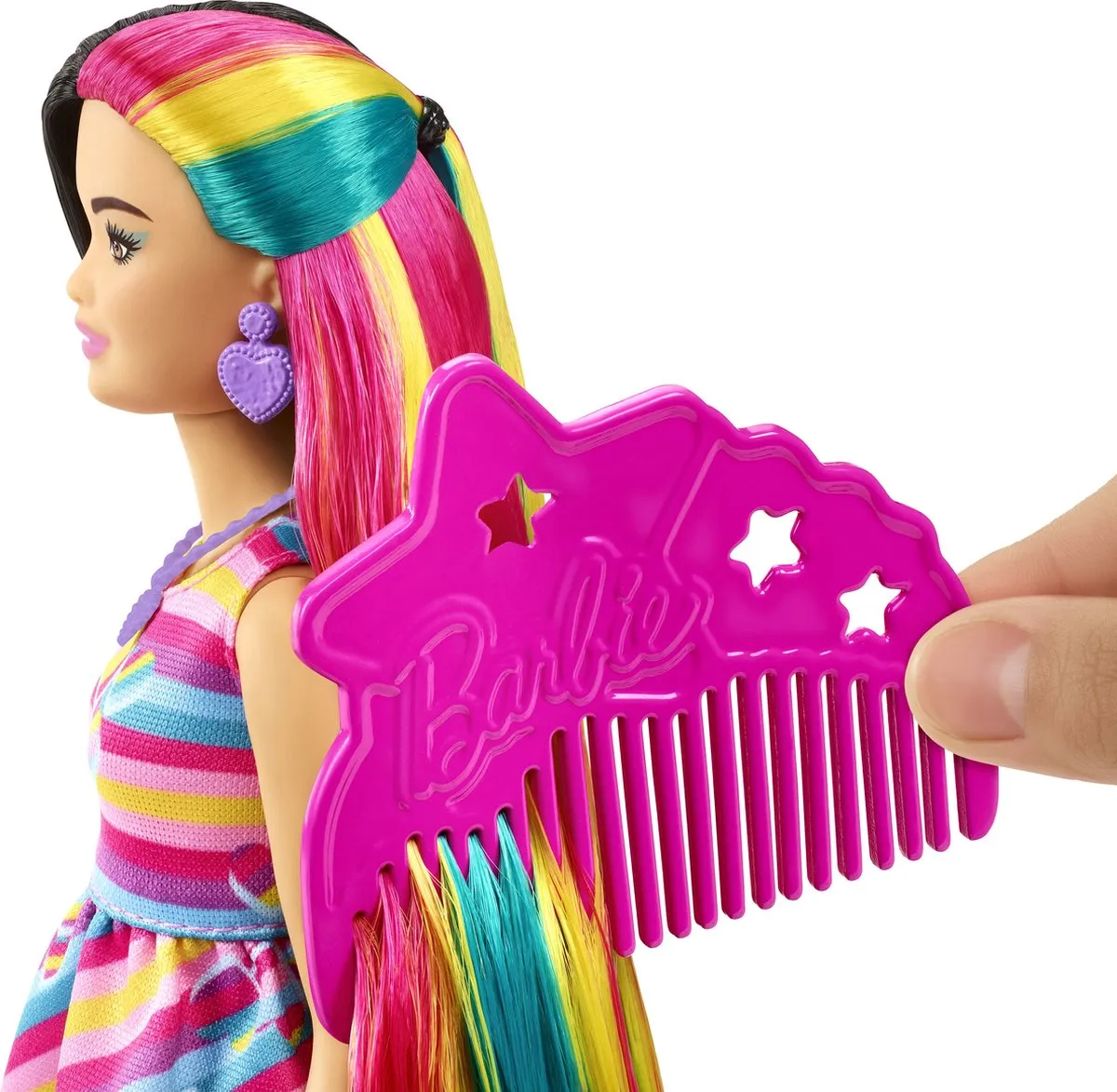 Barbie Totally Hair Regenboog Pop - HCM90