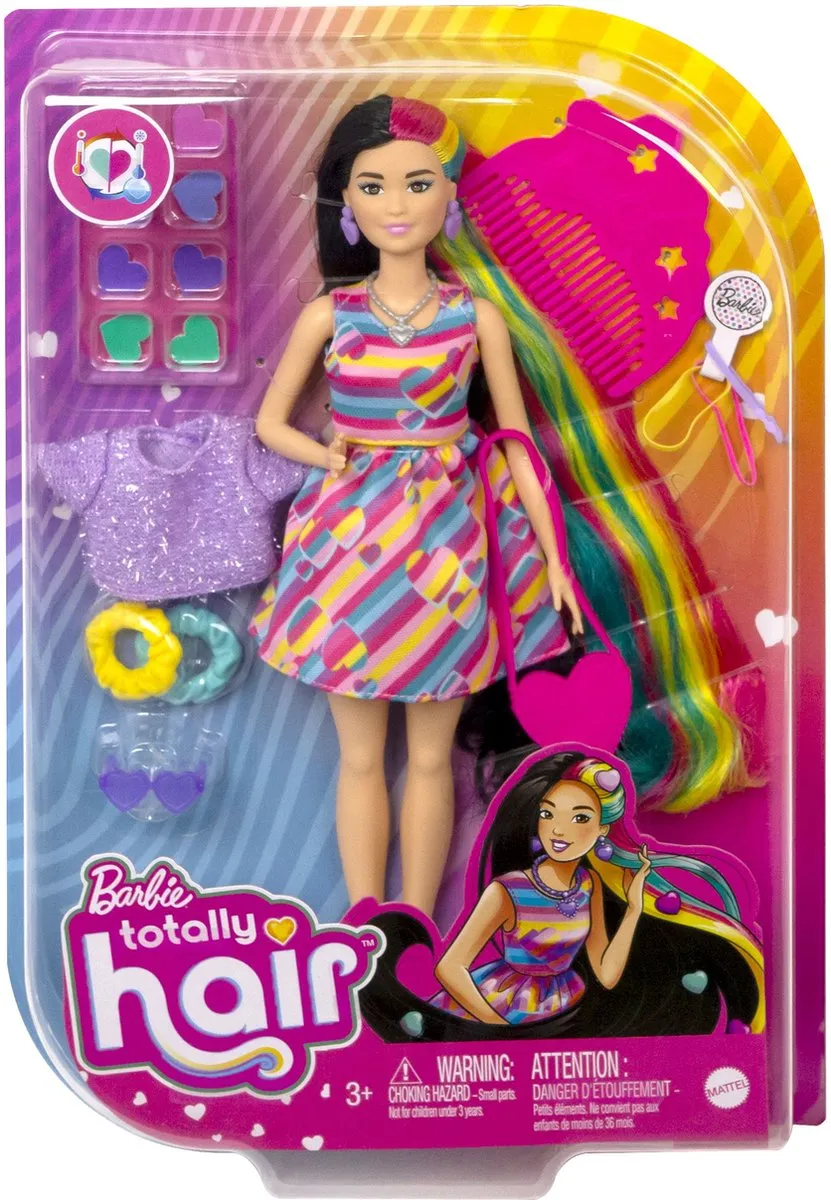 Barbie Totally Hair Regenboog Pop