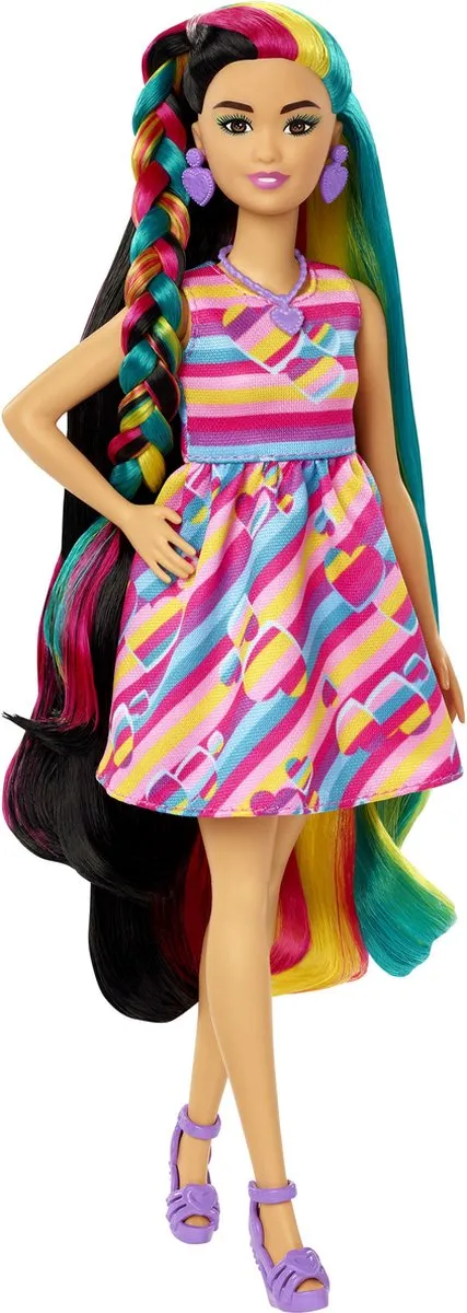 Barbie Totally Hair Regenboog Pop - HCM90