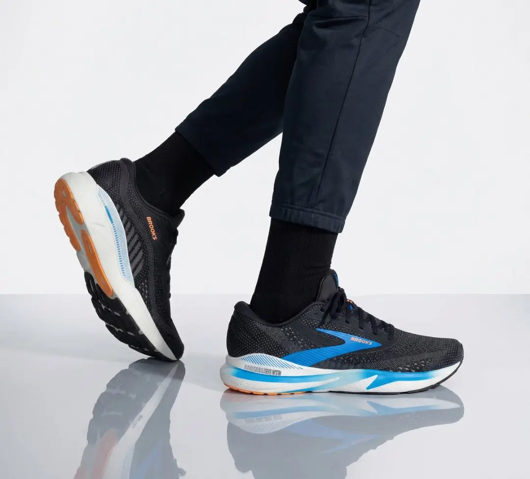 Brooks Adrenaline GTS 24 Heren Hardloopschoenen - 41 - Zwart/Blauw