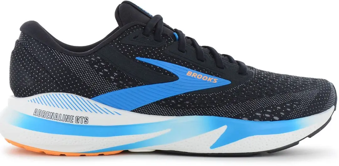 Brooks Adrenaline GTS 24 Heren Hardloopschoenen - 41 - Zwart/Blauw