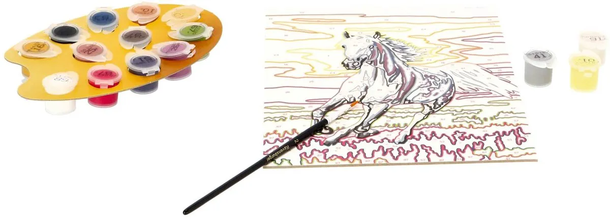 Ravensburger CreArt Horse at Sunset Schilderen op nummer - 15 Kleuren - Multicolor - afbeelding 6 van 6