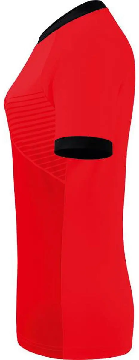 Erima Mantua Shirt Dames - Korte mouwen - Maat 34 - Rood/Zwart
