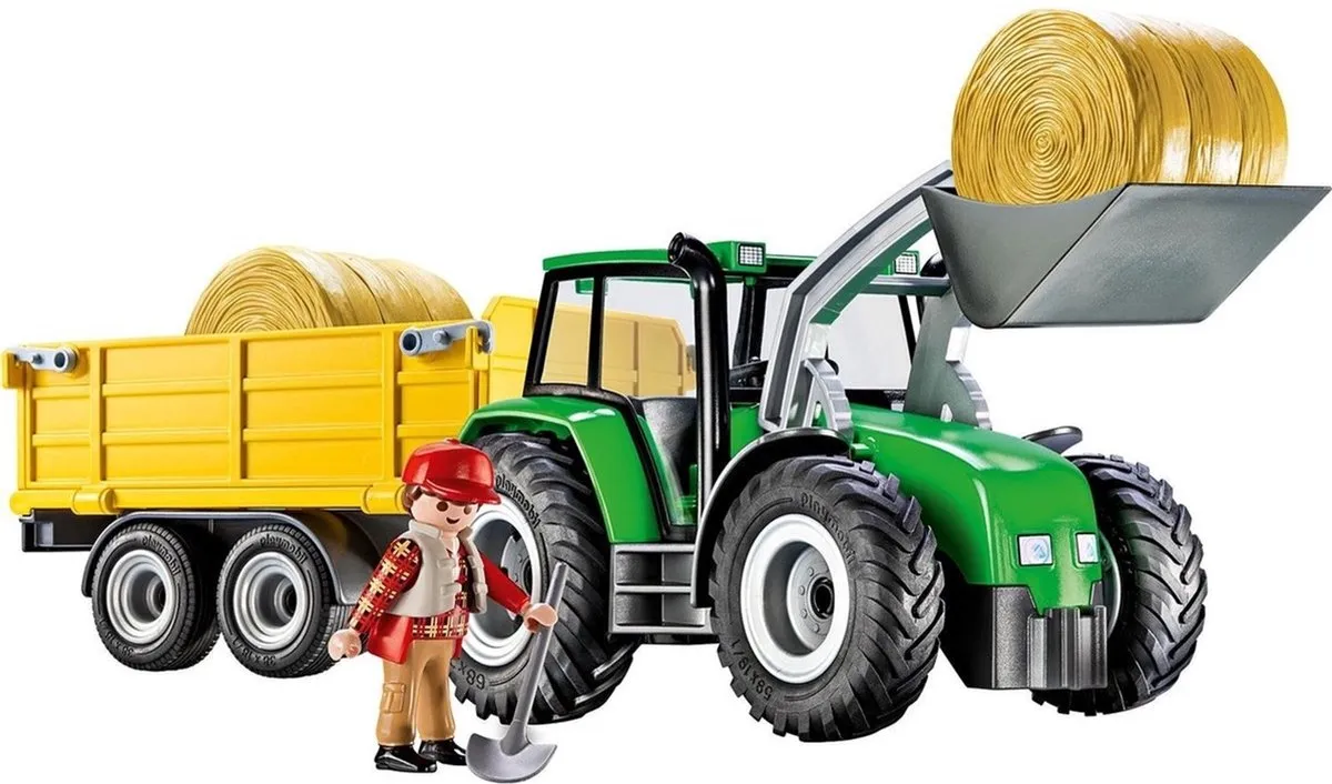 Playmobil Grote Tractor met Aanhangwagen P-9317 - 47-delig