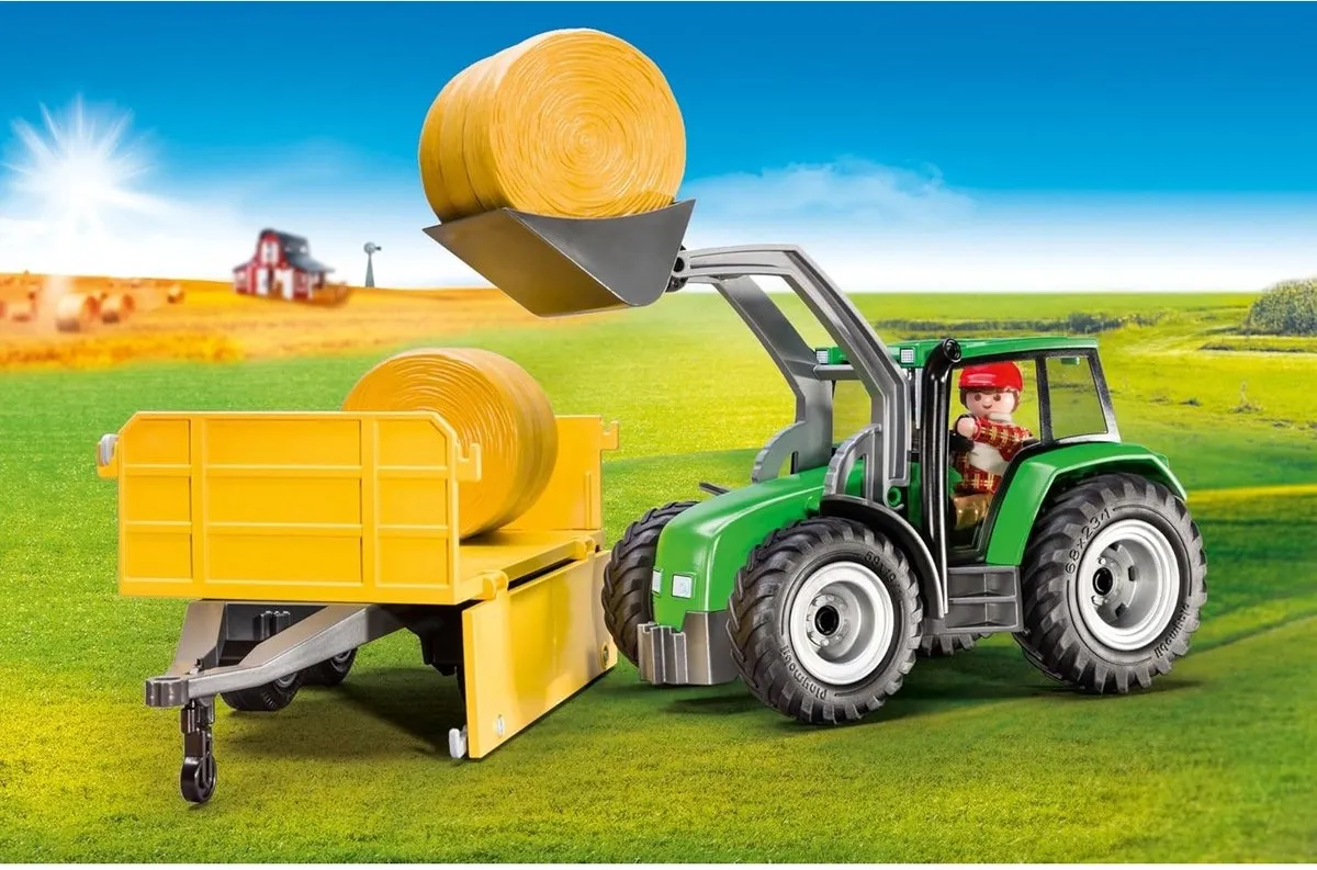 Playmobil Grote Tractor met Aanhangwagen P-9317 - 47-delig