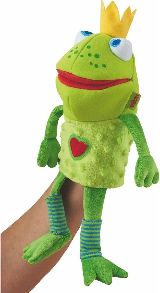 Haba Handpop Kikkerkoning 26cm - Multi