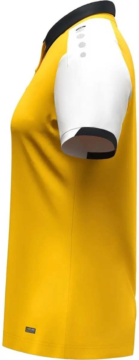Jako Dynamic Polo Dames M - Geel/Wit/Zwart