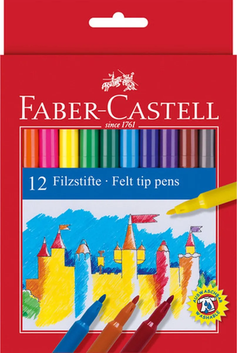 Faber-Castell 12 Viltstiften Assorti