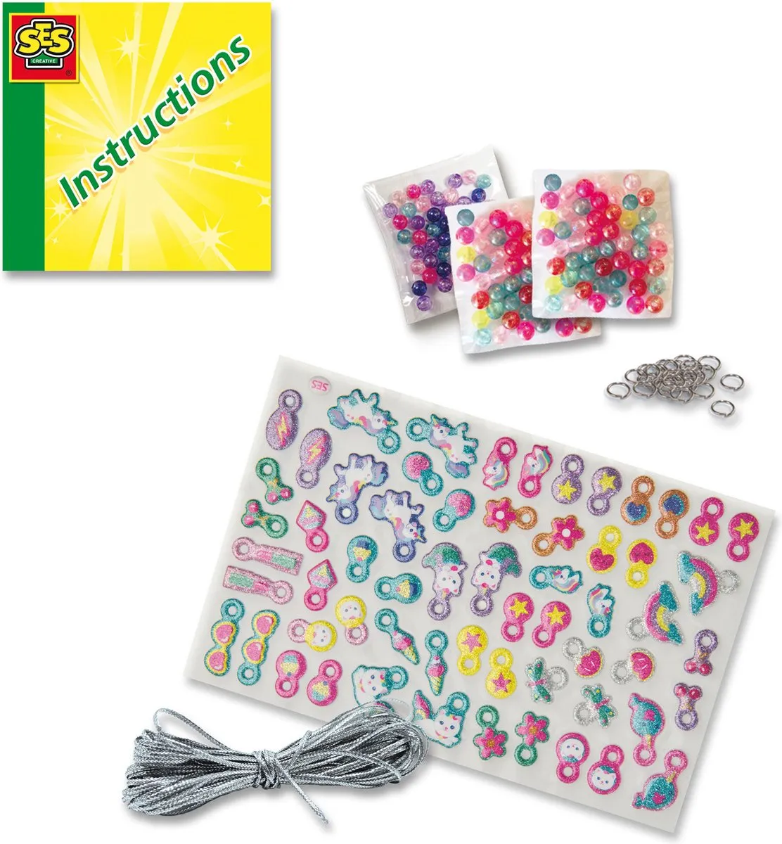 SES Creative Puffy Sticker Armbanden - 60 Stickers & 30 Ringen