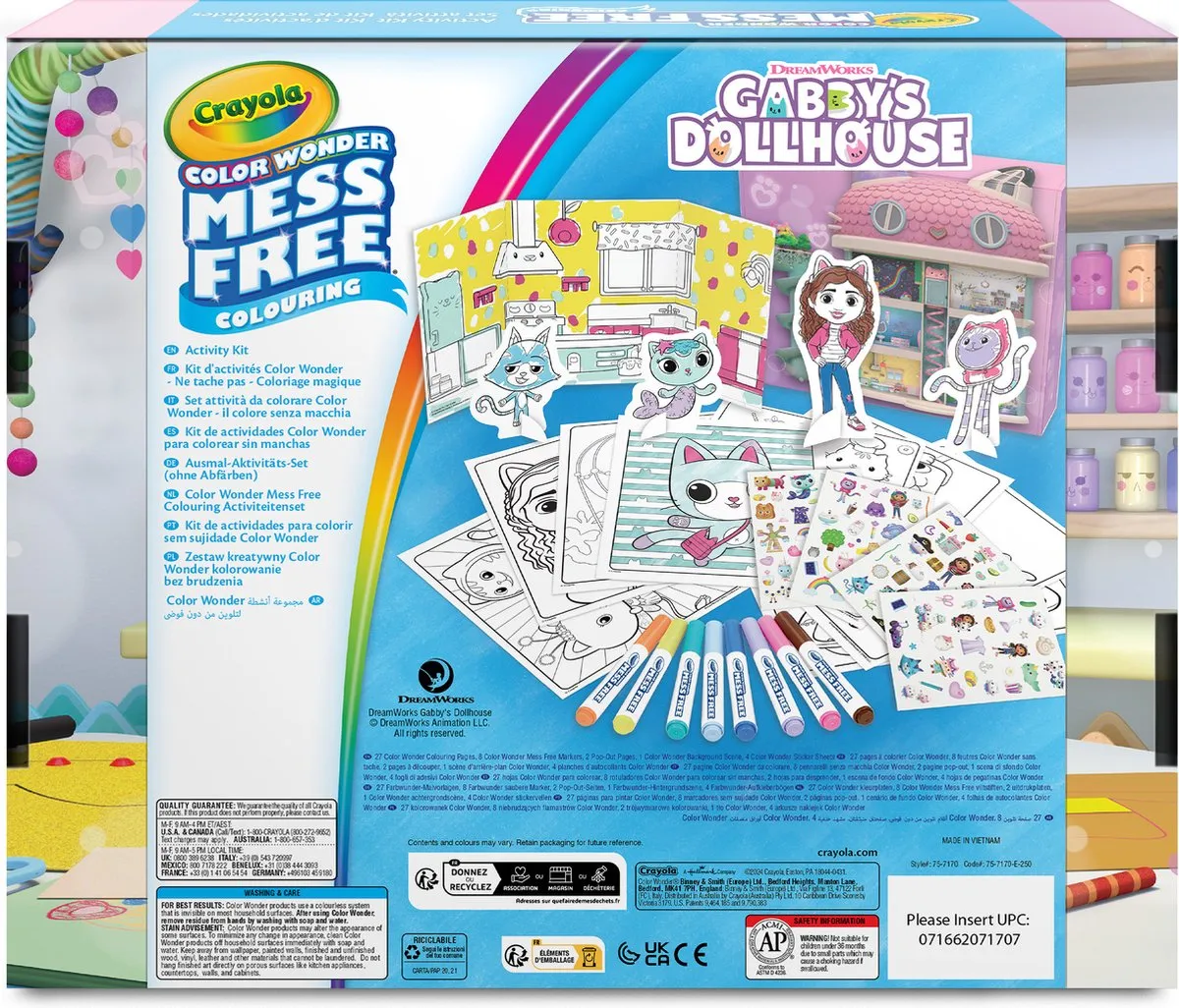 Crayola Color Wonder Gabby's Poppenhuis Vlekvrije Cadeauset - 42 Stuks