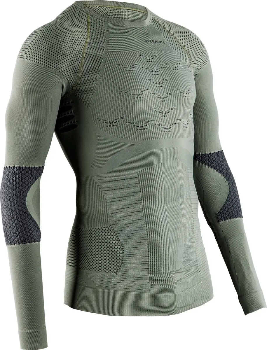 X-Bionic X-Plorer Energizer 4.0 Sportshirt Lange Mouwen Olijfgroen/Antraciet Maa