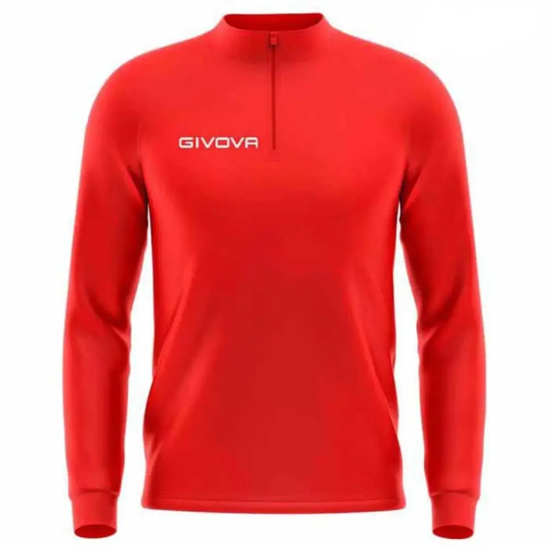Givova 500 Sweatshirt - Halve rits - 10-12 jaar - Rood - afbeelding 3 van 3