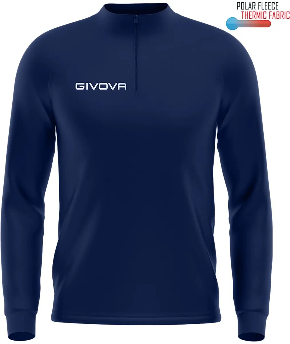 Givova 500 Sweatshirt Met Halve Rits Rood 10-12 Years Jongens,Meisjes