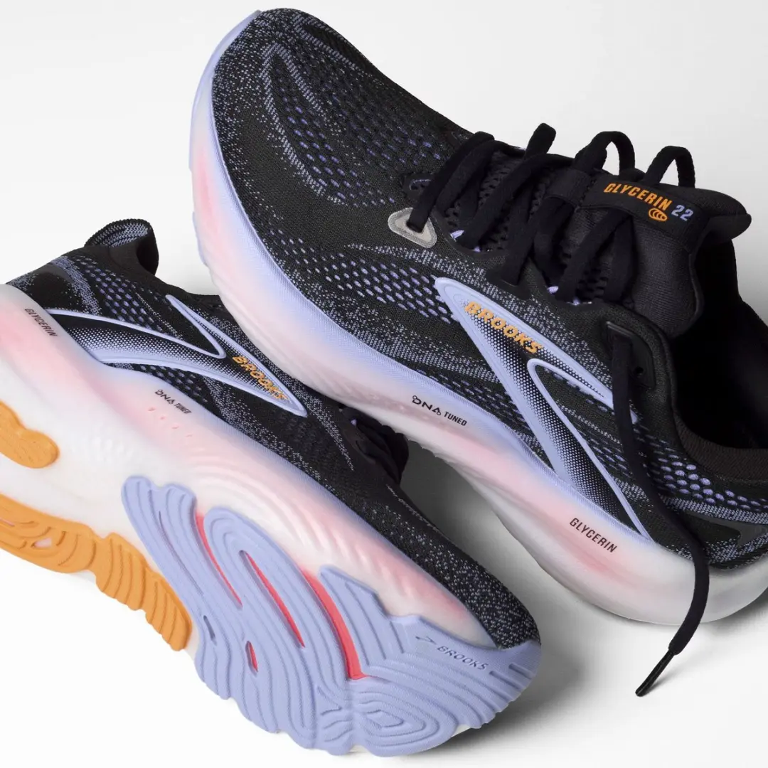 Brooks Glycerin 22 Dames Hardloopschoenen - 38.5 - Zwart/Blauw/Rood - afbeelding 6 van 6