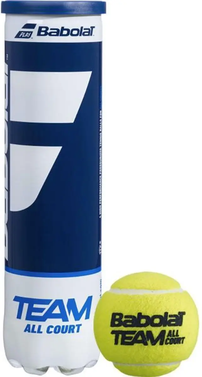 Babolat Team All Court Tennisballen - 4 Stuks - Geel - afbeelding 3 van 3