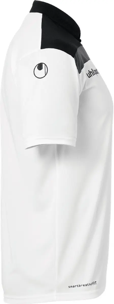 Uhlsport Offense 23 Polo Heren - S - Wit/Zwart/Antraciet