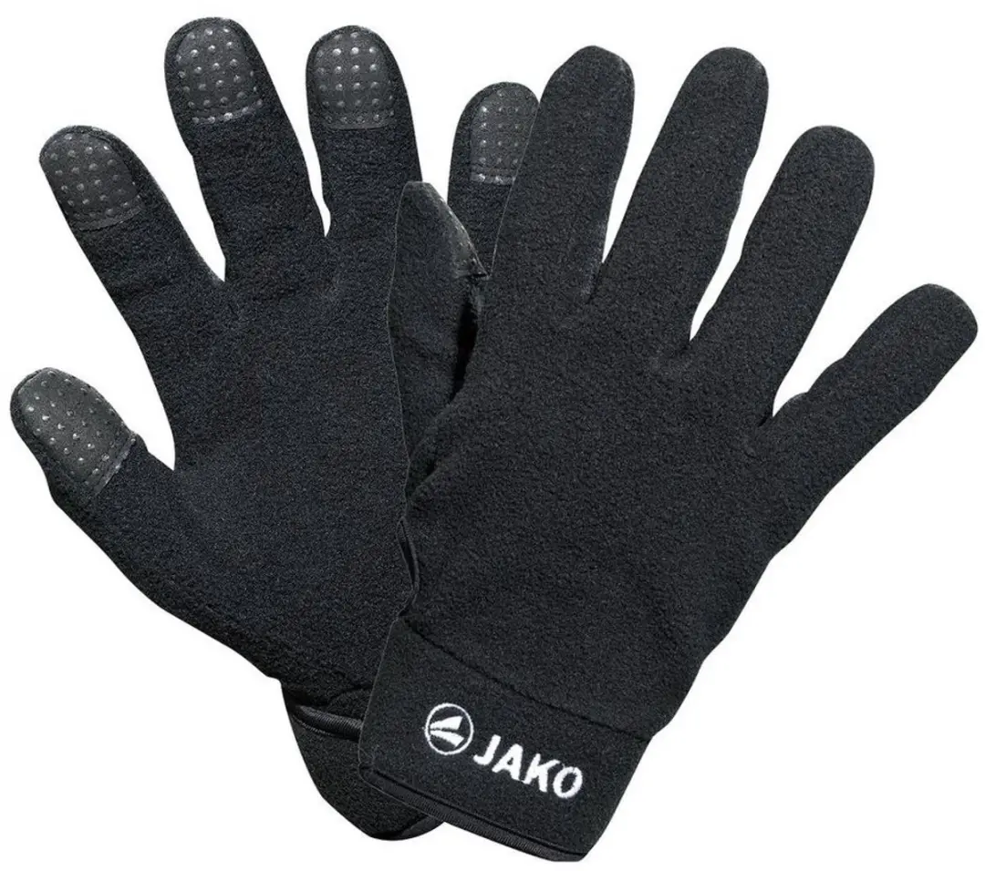 Jako Fleece Spelershandschoenen Kinderen - Maat 4 - Zwart