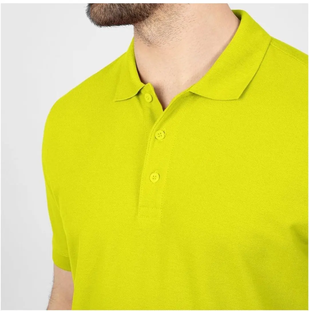 JAKO Organic Polo Heren - Lime - XL