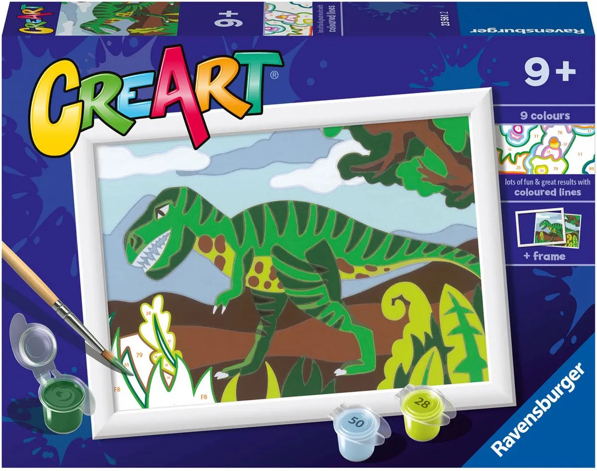 Ravensburger CreArt Roaming Dinosaur Schilderen op nummer - Multicolor