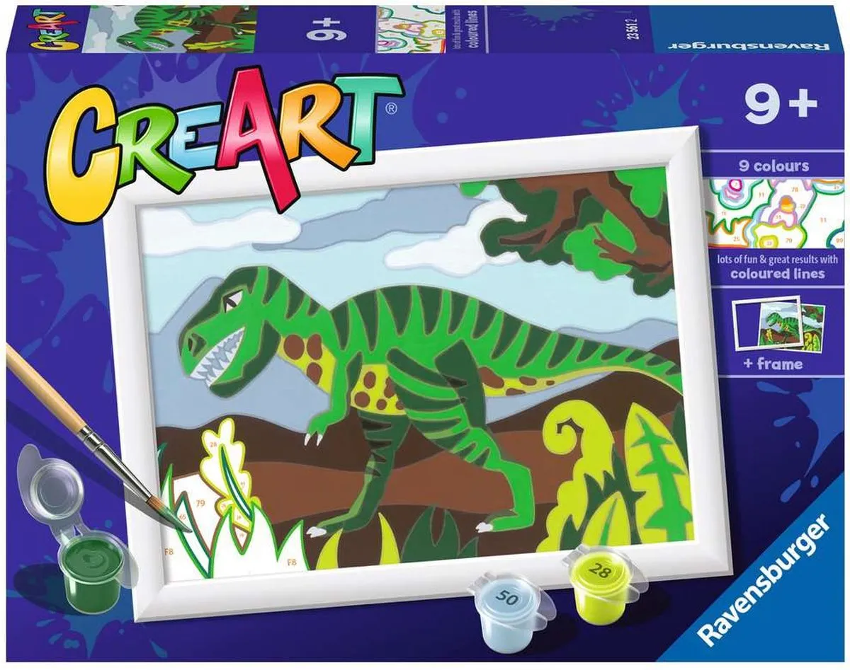 Ravensburger CreArt Roaming Dinosaur Schilderen op nummer - Multicolor - afbeelding 6 van 6