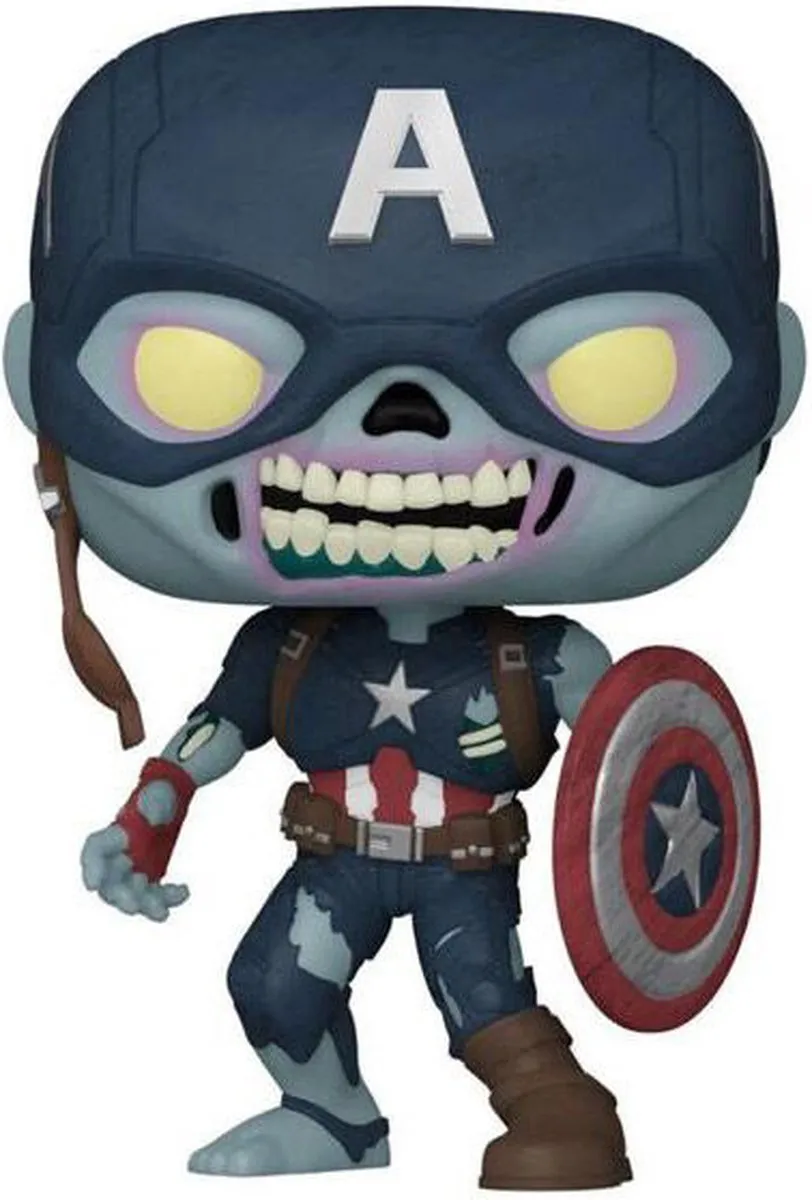 Funko Pop! Marvel What If...? Zombie Captain America 58449 - Veelkleurig - afbeelding 2 van 5