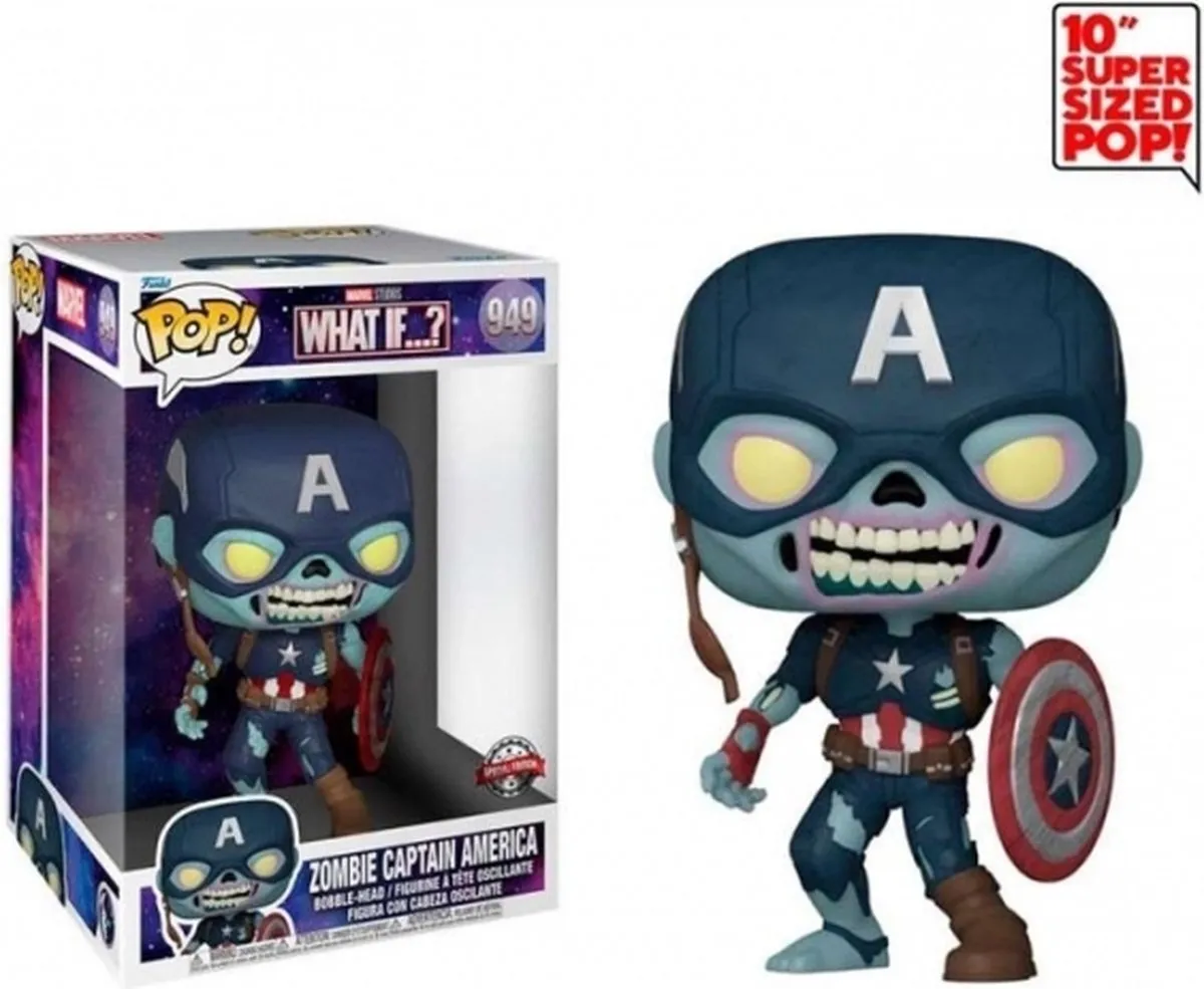 Funko Pop! Marvel What If...? Zombie Captain America 58449 - Veelkleurig - afbeelding 3 van 5