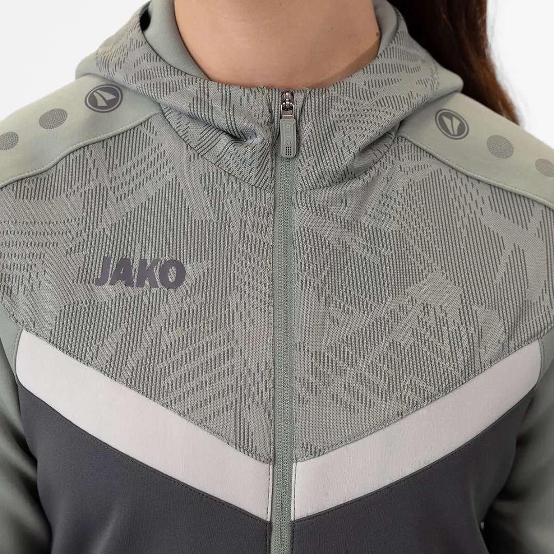Jako Iconic Jas Dames 36 - Zachtgrijs/Mintgroen