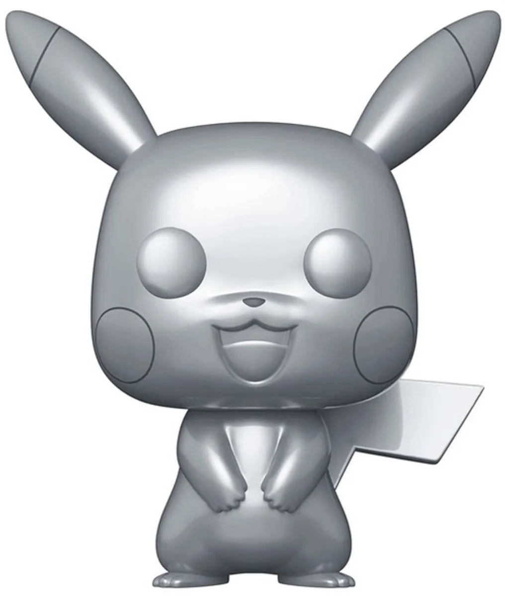 Funko Pikachu Silver Metallic Pop! Pokémon Figuur 25cm