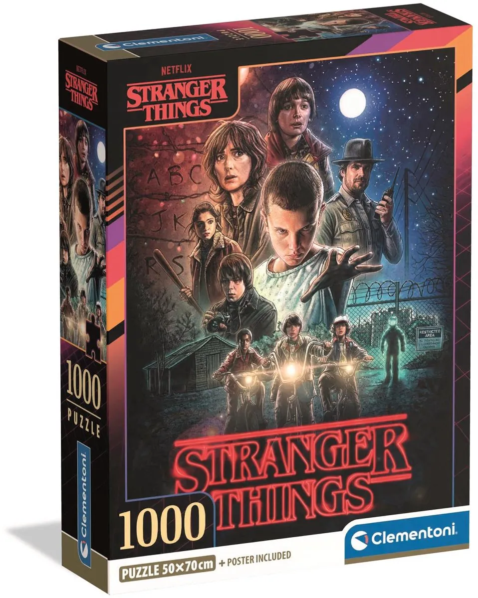 Clementoni Stranger Things Seizoen 1 Puzzel 1000 Stuks