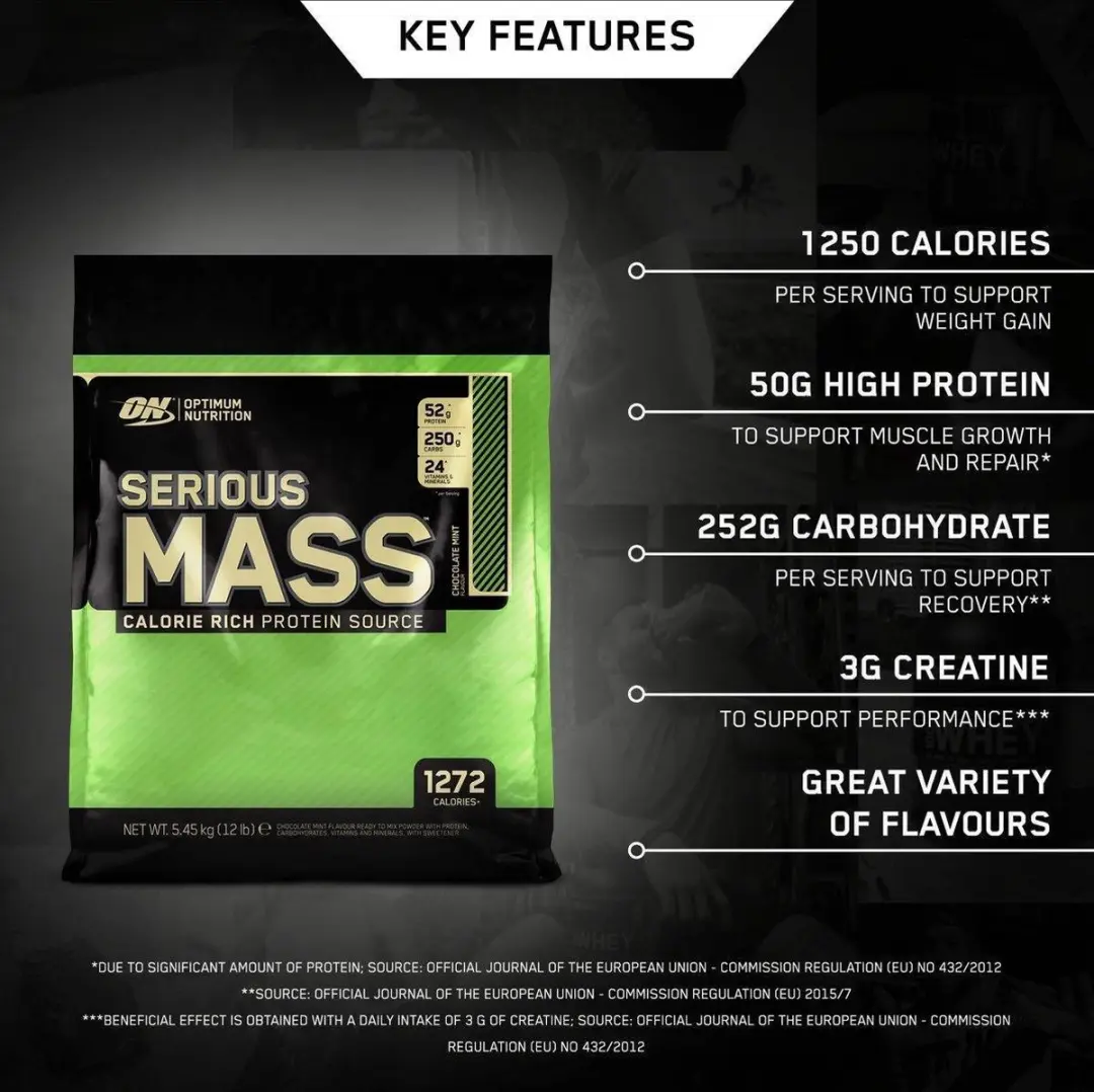 Optimum Nutrition Serious Mass Mass Gainer 5455g - 32 Scoops - Chocolade