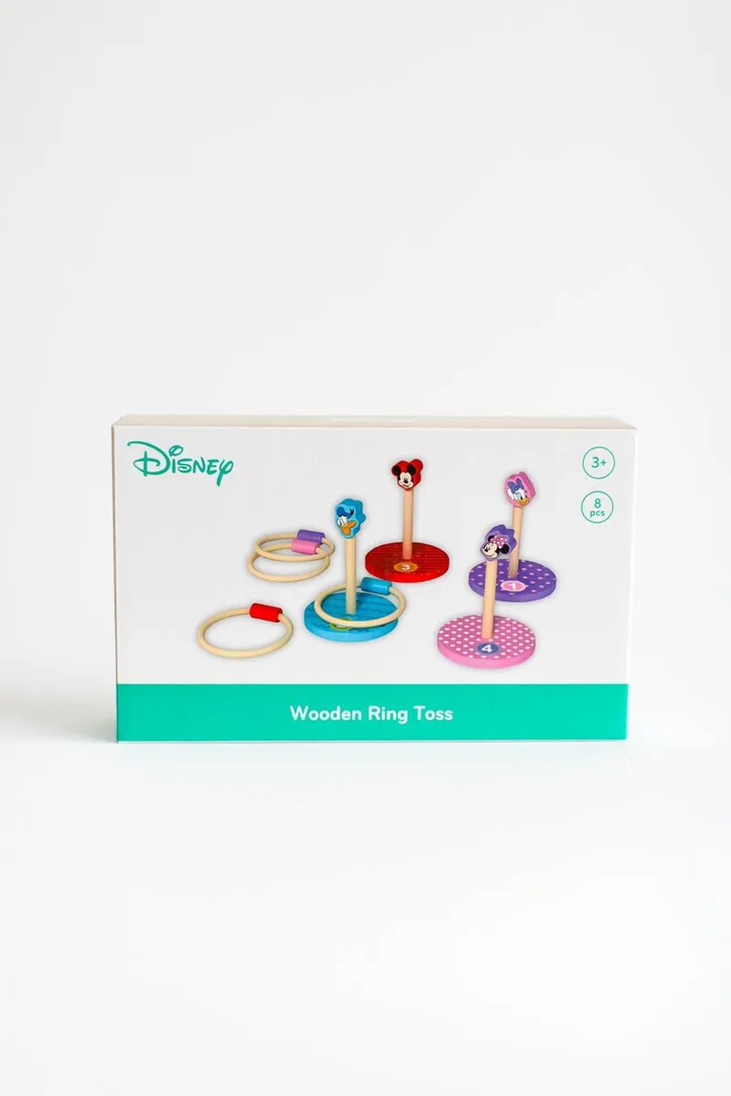 Disney Ringwerpen Mickey Mouse Junior 14,5cm Hout - 8-delig