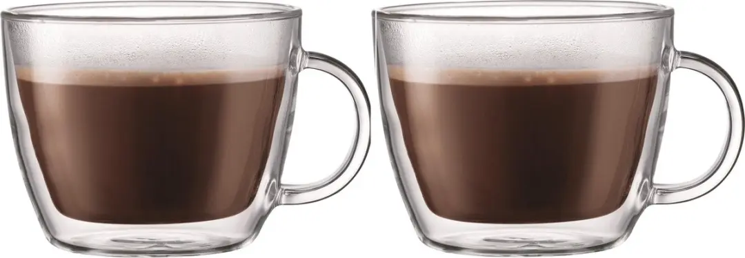Bodum Dubbelwandige Glazen Breed Met Oor Bistro 450 ml