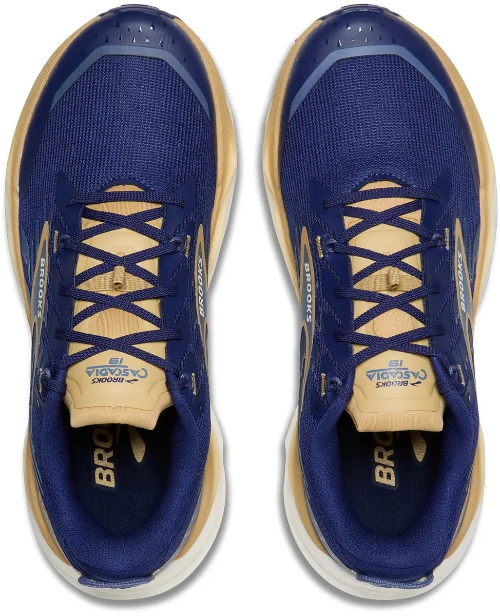 Brooks Cascadia 19 Trailrunningschoenen Heren - 44.5 - Donkerblauw/Goud - afbeelding 3 van 6