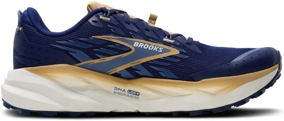 Brooks Cascadia 19 Trailrunningschoenen Heren - 44.5 - Donkerblauw/Goud - afbeelding 2 van 6