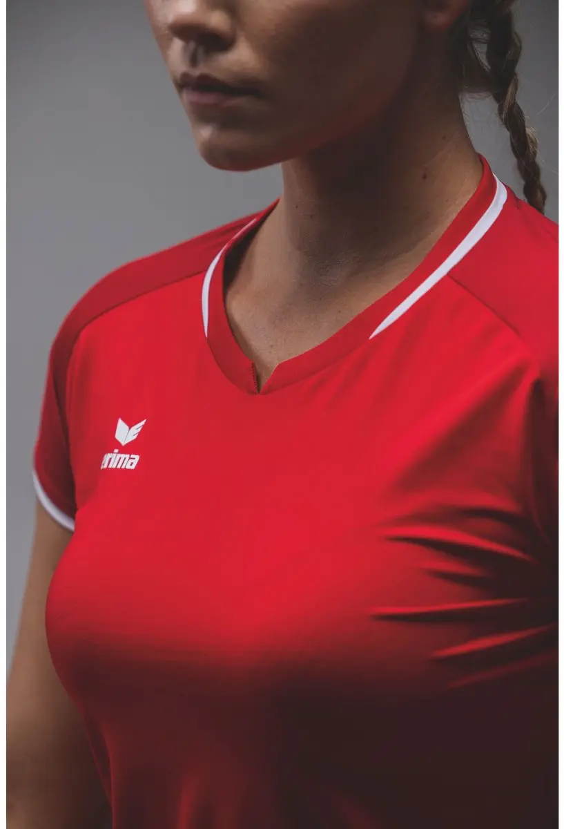Erima Zenari 3.0 Volleybalshirt Dames - 32 - Wit/Robijnrood/Rood