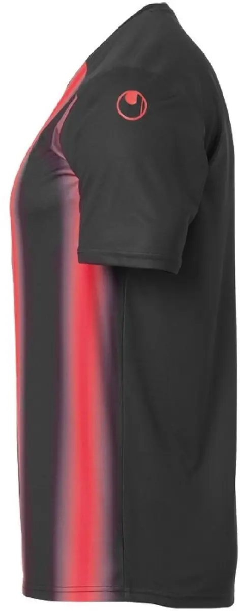 Uhlsport Stripe 2.0 Shirt Korte Mouw Heren - L - Zwart/Rood