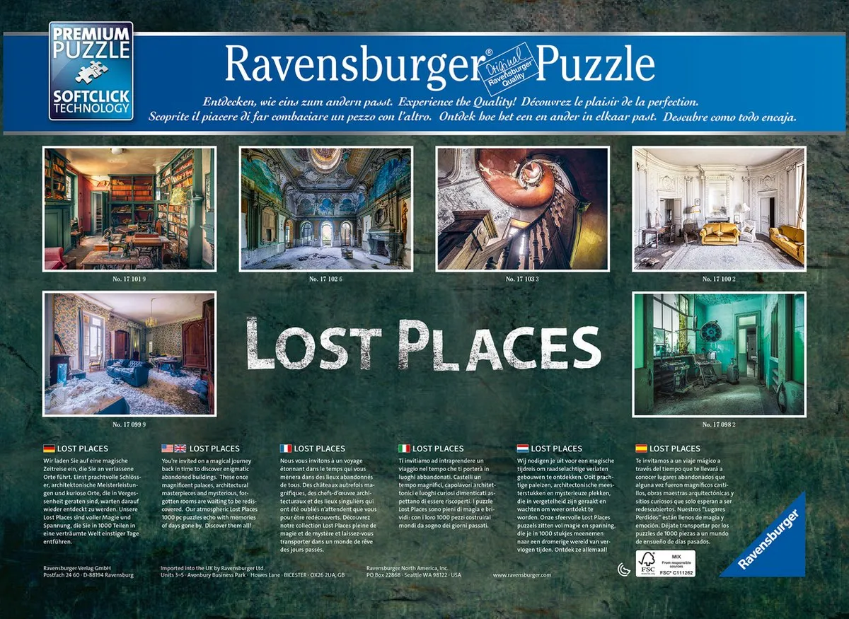 Ravensburger Lost Places Puzzel 1000 Stuks - Multicolor